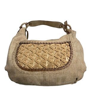 COLE HAAN Women’s Fabric‎ Rope Bag Tan 12.5X3X10
